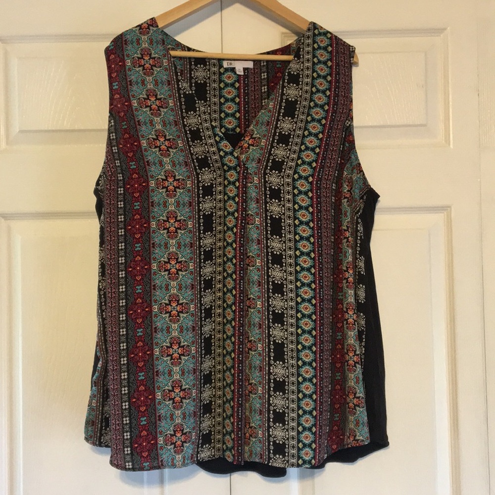 DR2 sleeveless top multicolor size 2x